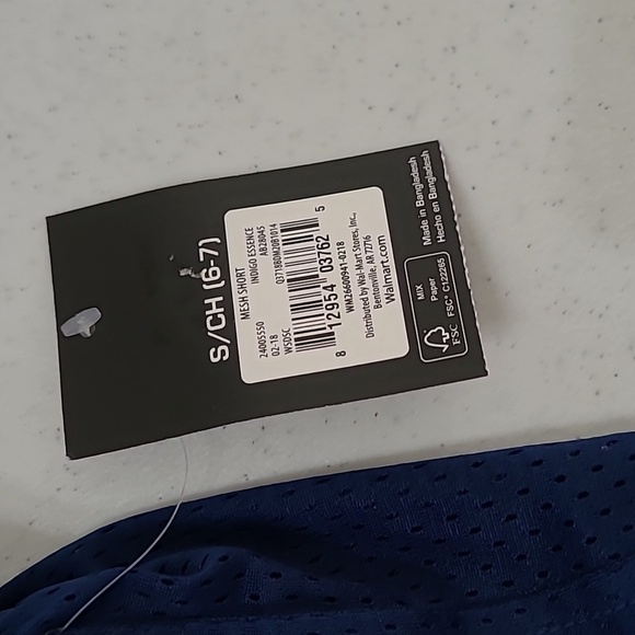 💥3for$12💥 NWT Athletic Works boy's navy blue mesh shorts size Small (6-7) - Picture 5 of 5